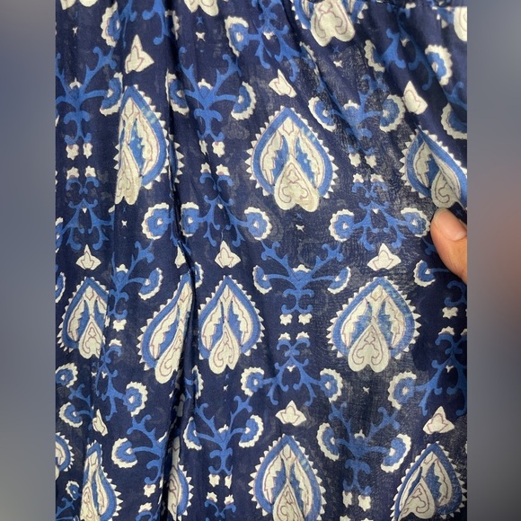 Sea New York Blue Floral Heart Boho Cotton Smocked Jumpsuit - Picture 12 of 14